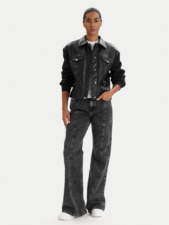 Karl Lagerfeld Jeans Karl Lagerfeld Jeans Kurtka z imitacji skóry B1W15027 Czarny Regular Fit