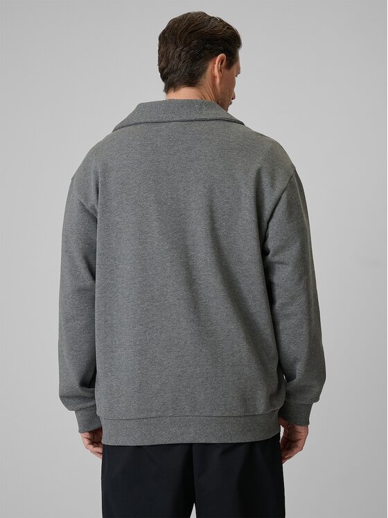 4F 4F Μπλούζα 4FRSS26TSWSM2794-24M Γκρι Regular Fit