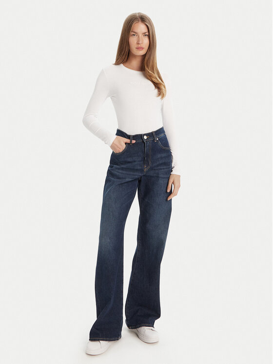 Guess Jeans Guess Jeans Glaustinukė W4BP41 J1314 Balta Slim Fit