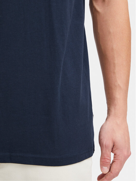 Solid Solid T-Shirt Ilias 21108139 Granatowy Regular Fit