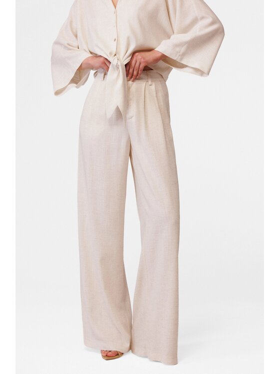 LE POSSÉ LE POSSÉ Pantaloni di tessuto SP Beige chiaro Regular Fit