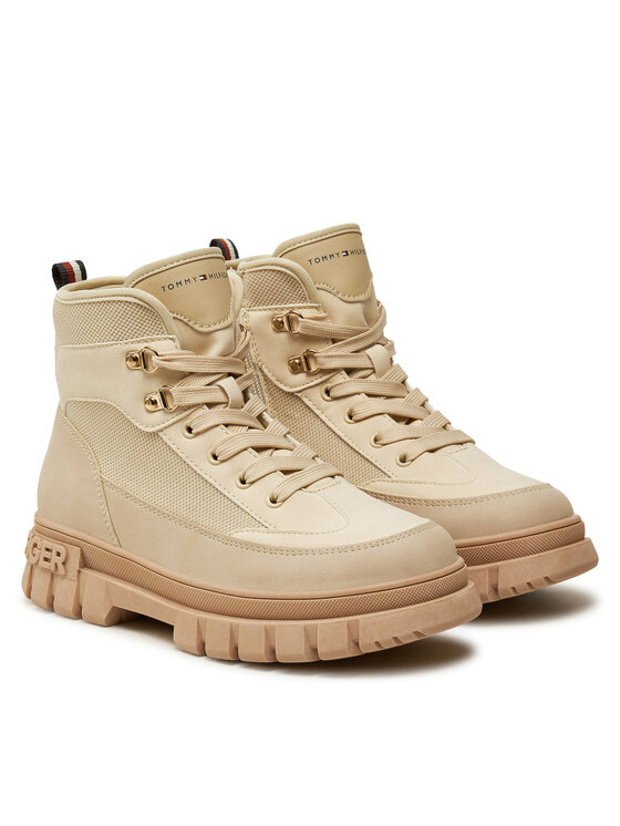Tommy Hilfiger Tommy Hilfiger Trzewiki Lace-Up Bootie T3A5-33602-1698 S Beżowy