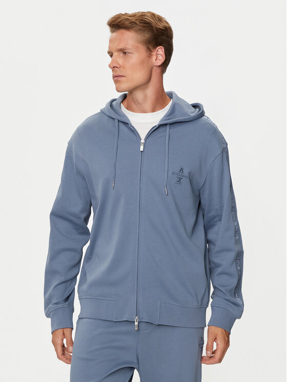 Armani Exchange Felpa 6DZMLC ZJNNZ 15DU Blu Regular Fit, taglia : S