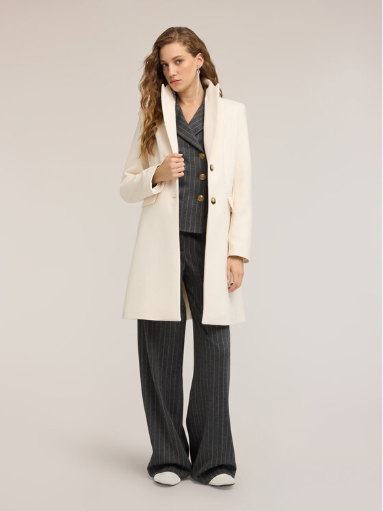 Motivi Motivi Cappotto invernale 0070Q000718N011 Bianco Regular Fit