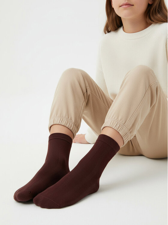 Nine West Nine West Kratke nogavice CEO_BR_NW_25082_Z_AW25 (3 PACK) Bordo rdeča