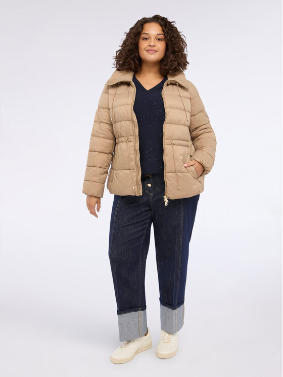 Fiorella Rubino Fiorella Rubino Giubbotto piumino F494T001404N002 Beige Regular Fit