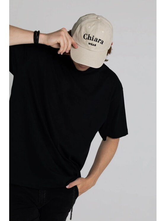 Chiara Wear Chiara Wear Bluzka T-shirt bawełna z recyklingu oversize Czarny Oversize