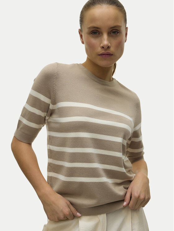 Vero Moda Vero Moda Pulover Saba 10306829 Bej Regular Fit