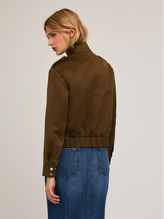 Motivi Motivi Cappotto R231W000126N035 Verde Regular Fit