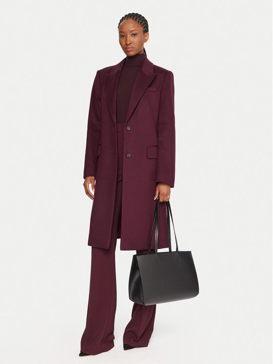BOSS BOSS Płaszcz wełniany Classin 50548371 Fioletowy Regular Fit