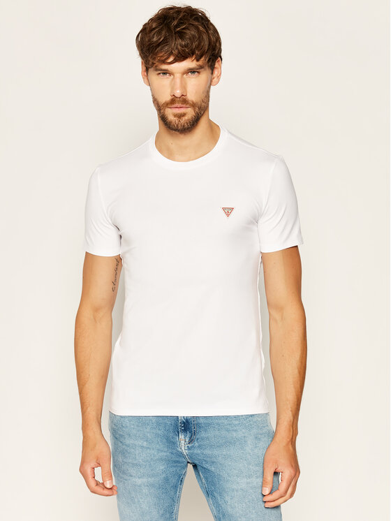 Guess Marškinėliai Core M0YI24 J1300 Balta Super Slim Fit • Modivo.lt