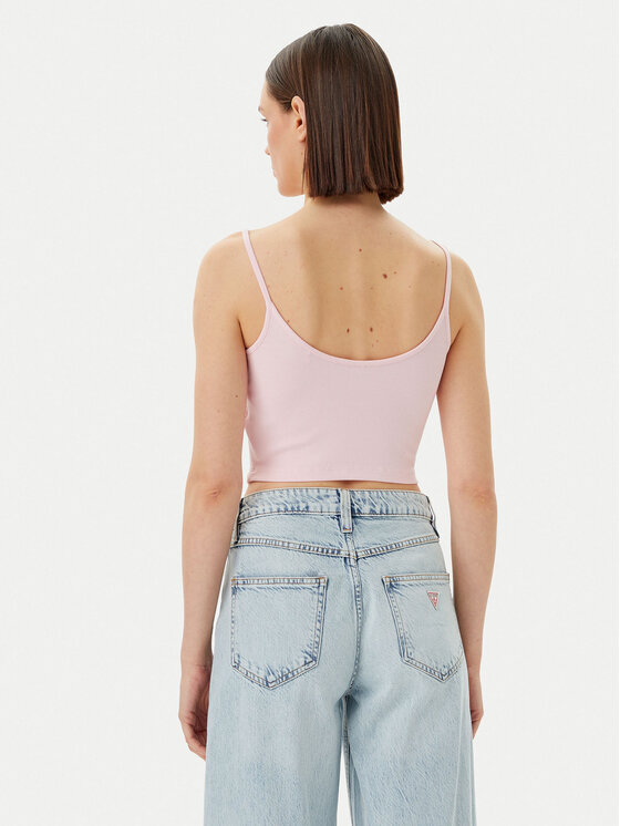 Guess Guess Top V5GP16 K8RT2 Różowy Regular Fit