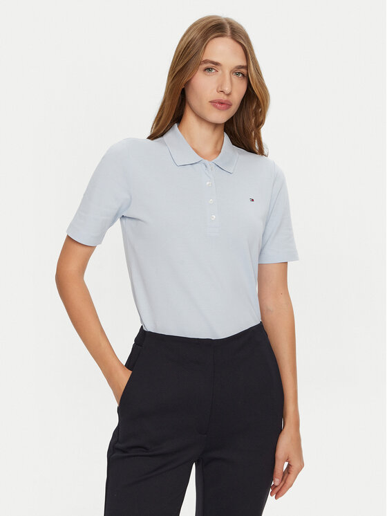 Tommy Hilfiger Polo 1985 WW0WW43224 Gaiši zils Regular Fit