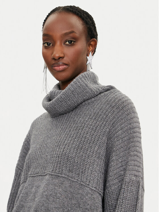 PINKO Pinko Rollkragenpullover Vigne 104056 A1A7 Grau Relaxed Fit
