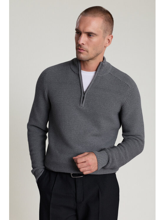 Próchnik Próchnik Sweter PM20 SW073226000068 Szary Regular Fit