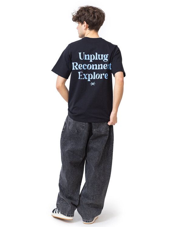 Palto Palto T-Shirt Explore Czarny Relaxed Fit