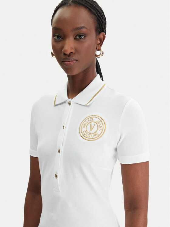 Versace Jeans Couture Versace Jeans Couture Igapäevane kleit 80HAOT03 CJ01T Valge Slim Fit