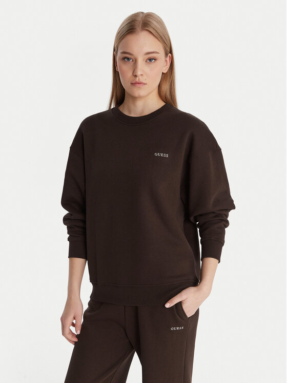 Guess Μπλούζα V6RQ13 K9V31 Καφέ Regular Fit