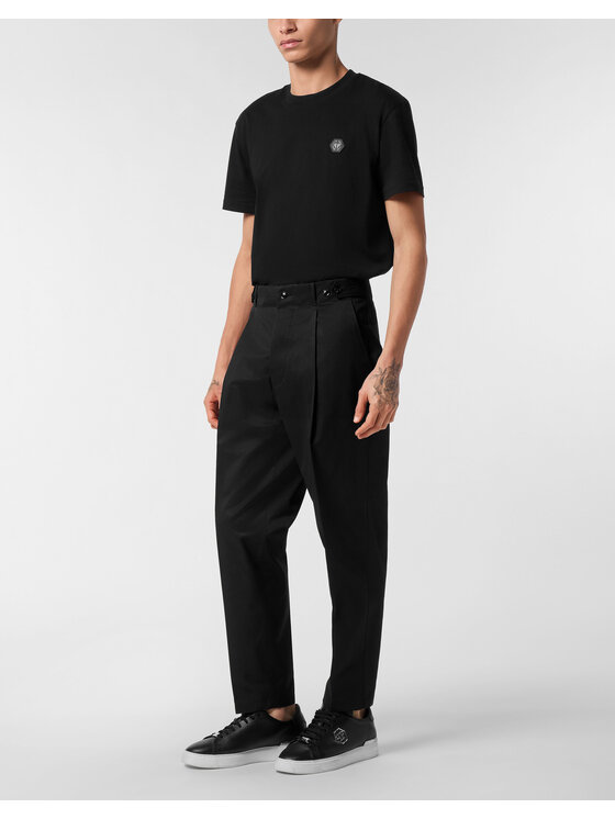 PHILIPP PLEIN PHILIPP PLEIN Chino kalhoty 24569 Černá Chino Fit