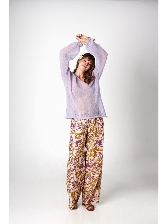 YOU by Tokarska YOU by Tokarska Sweter gili Fioletowy Regular Fit