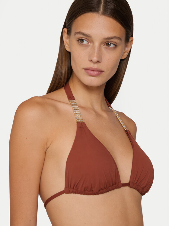 Guess Guess Верх від купальника E6GJ41 KG272 Коричневий