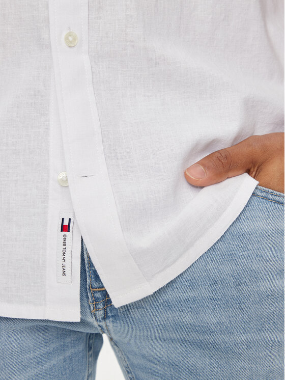 Tommy Jeans Tommy Jeans Košile Mao DM0DM18965 Bílá Regular Fit