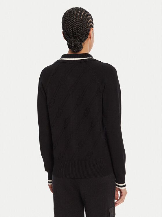Liu Jo Sport Liu Jo Sport Strickjacke TF5032 MS63L Schwarz Regular Fit