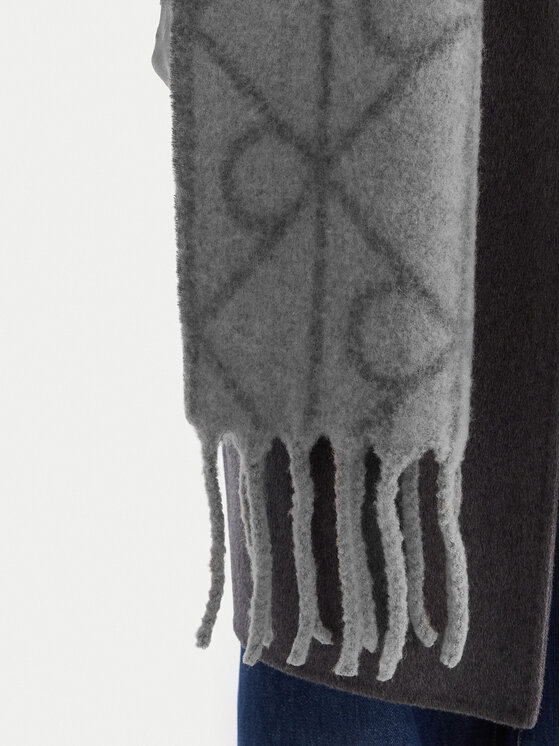 Calvin Klein Calvin Klein Sciarpa Emblem Aop Brushed LV04D8072G Grigio