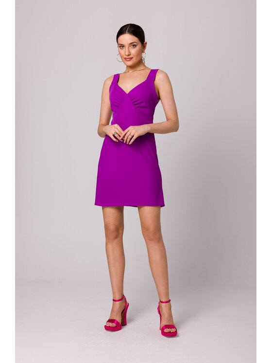 Makover Makover Vestito da giorno K159 Viola Regular Fit