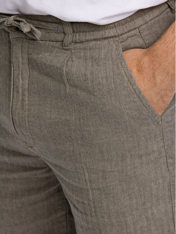 Lindbergh Lindbergh Kalhoty z materiálu 30-003020 Zelená Relaxed Fit