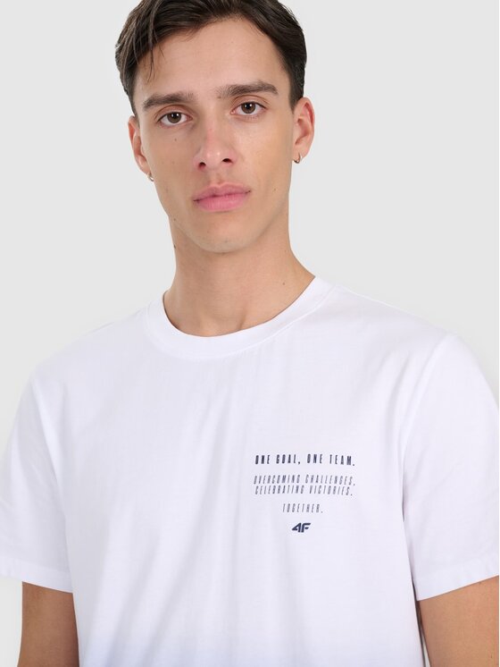 4F 4F T-Shirt 4FRAW25TTSHM3226-31S Granatowy Regular Fit