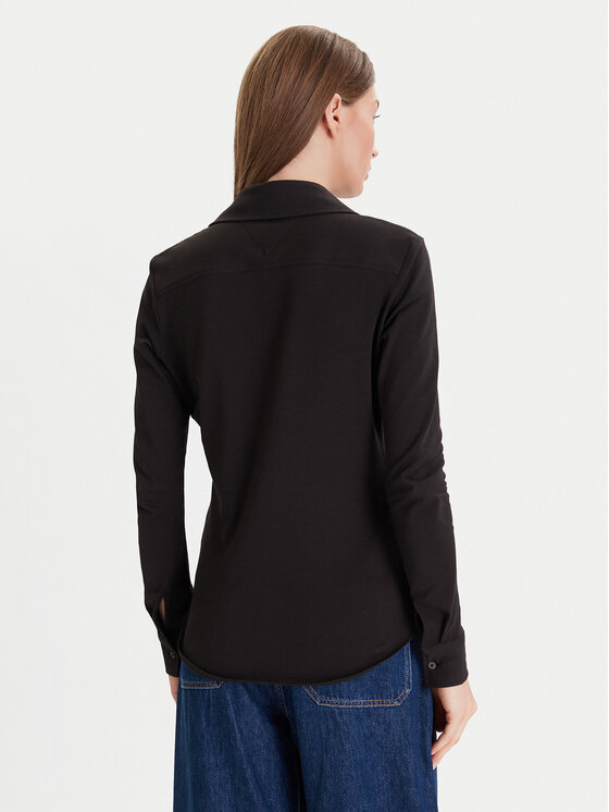 Tommy Hilfiger Tommy Hilfiger Риза 1985 WW0WW43528 Черен Slim Fit