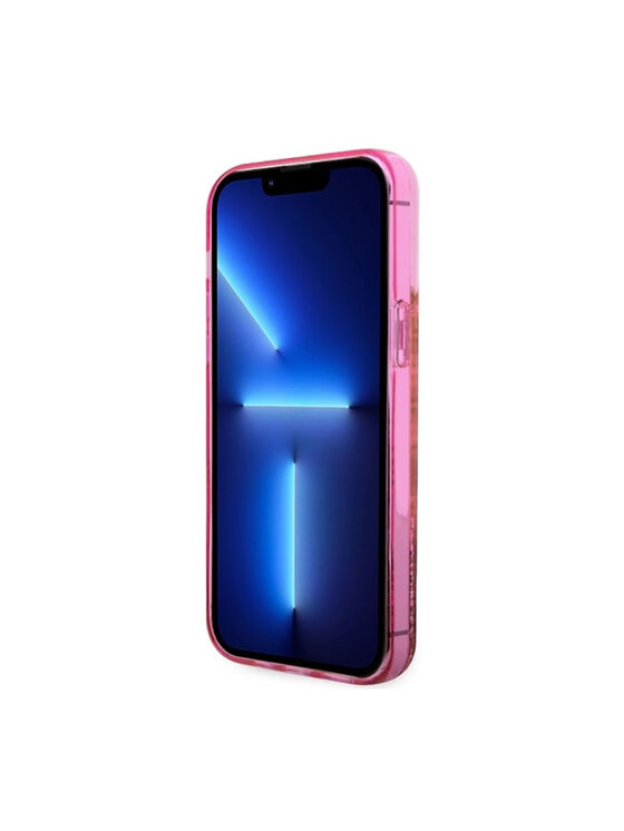 Guess Guess Etui na telefon Liquid Glitter Transculent 4G Różowy