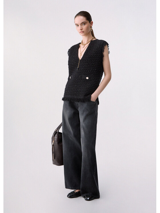 Liu Jo Liu Jo Gilet CF6155MS05222222 Nero Regular Fit