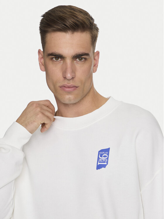 REPLAY Replay Суитшърт M6993 .000.23758 Бял Regular Fit