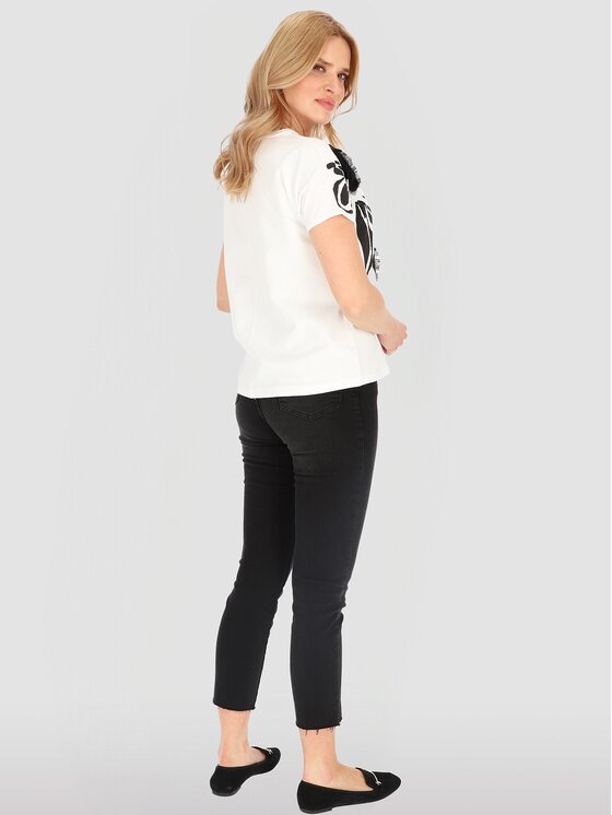 Perso Perso T-Shirt TCE247000F Biały Regular Fit