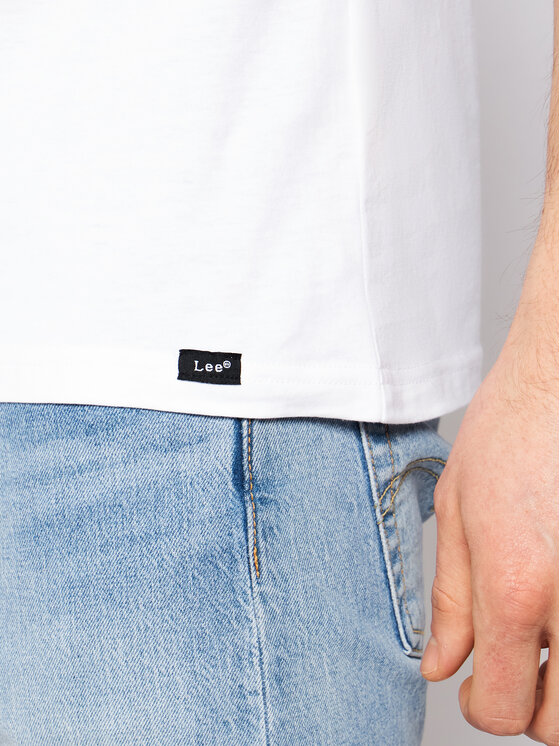 Lee Lee Komplet 2 t-shirtów L680CM12 112117015 Biały Regular Fit