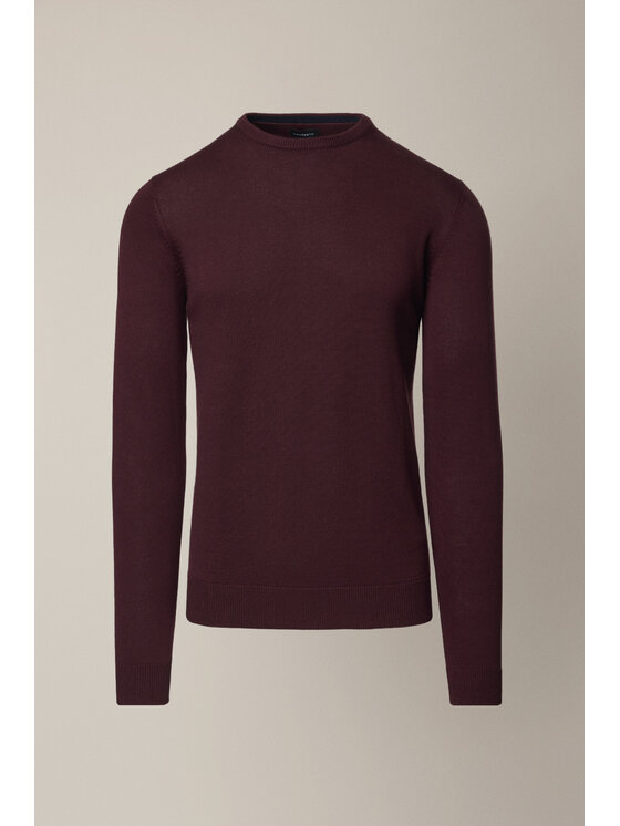 Lancerto Lancerto Sweter Simen SW073225000035 Bordowy Regular Fit