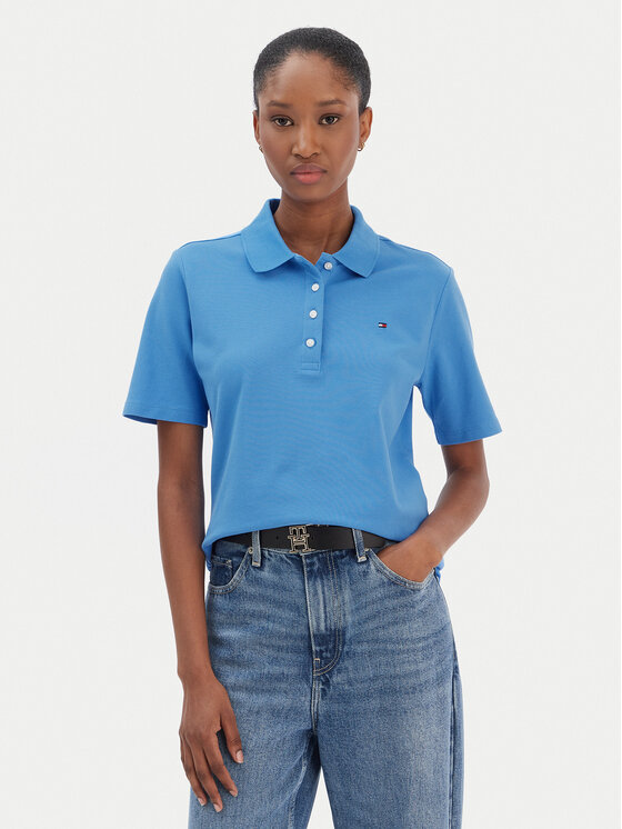 Tommy Hilfiger Tommy Hilfiger Polo marškinėliai 1985 WW0WW43224 Mėlyna Regular Fit