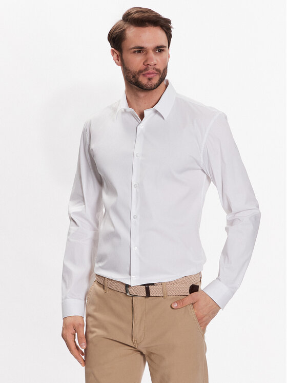 Lindbergh Košulja 30-203172 Bijela Slim Fit