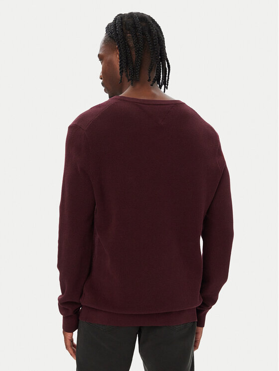 Tommy Hilfiger Tommy Hilfiger Sweter Essential MW0MW36347 Czerwony Regular Fit