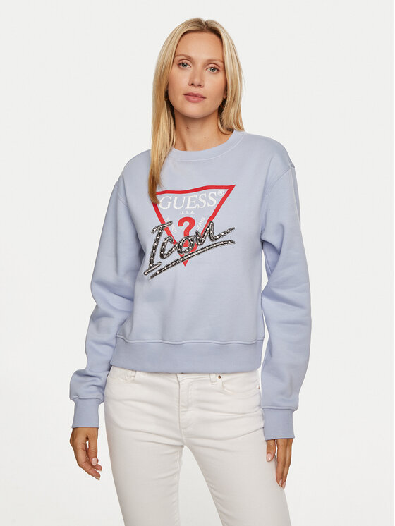 Guess Mikina W4YQ25 KB681 Ružová Regular Fit