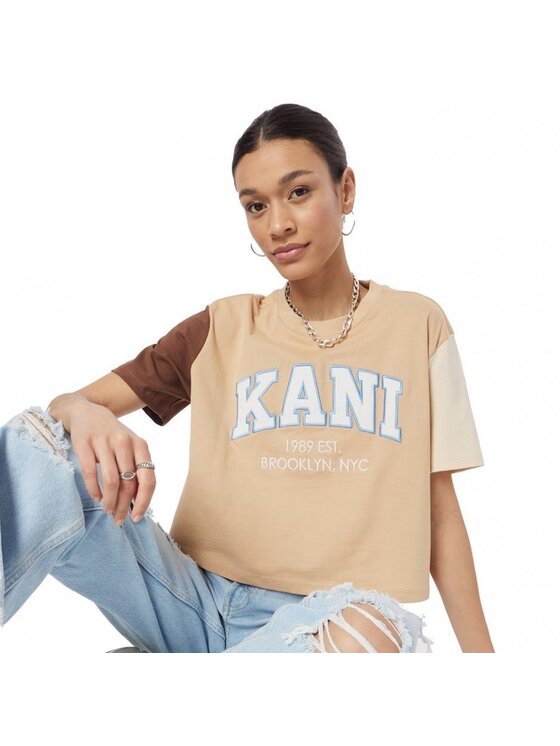 Karl Kani Karl Kani T-Shirt SERIF CROP BLOCK TEE Kolorowy Regular Fit