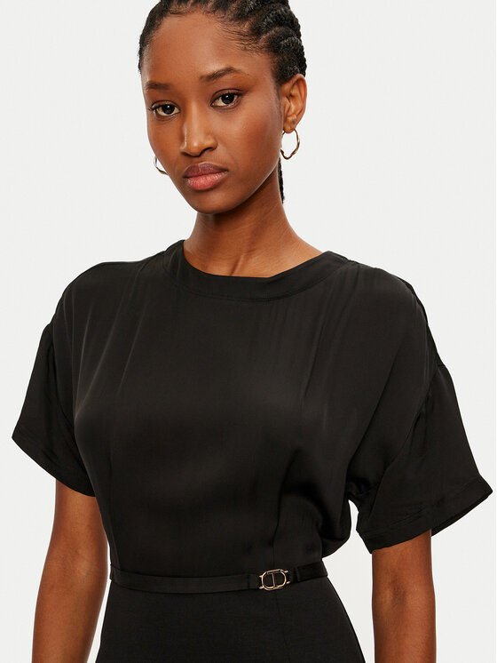 TWINSET TWINSET Φόρεμα υφασμάτινο 242TP2402 Μαύρο Loose Fit