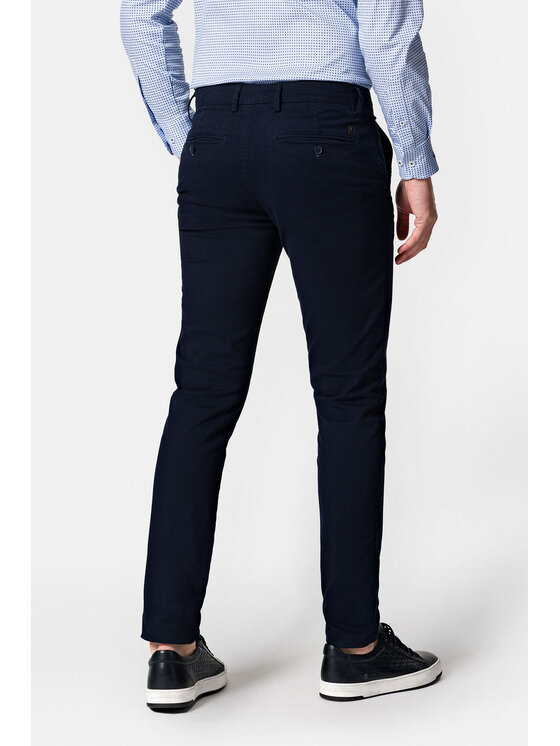 Lancerto Lancerto Chinosy Gareth SP082222000001 Granatowy Slim Fit