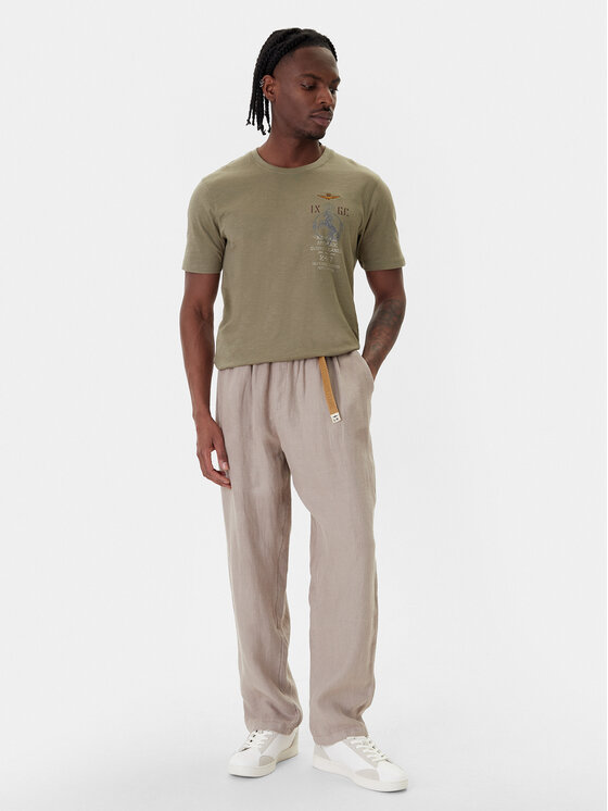 Aeronautica Militare Aeronautica Militare Pantaloni din material 261PA1712UCT04293 Bej Comfort Fit