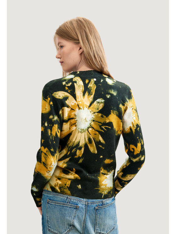 Desigual Desigual Maglione JERS_DARKBOTANIC Nero Casual Fit