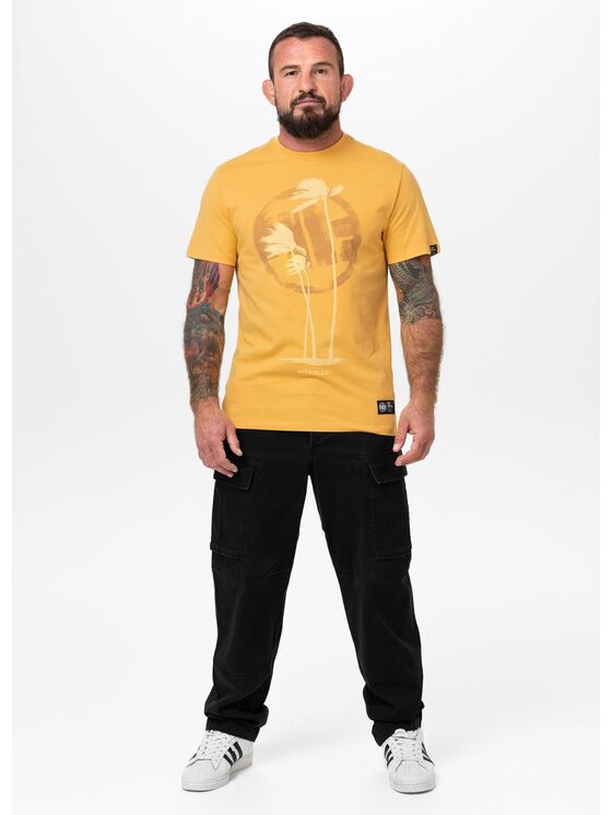 PITBULL PITBULL T-Shirt AUTOMATIC Żółty Regular Fit