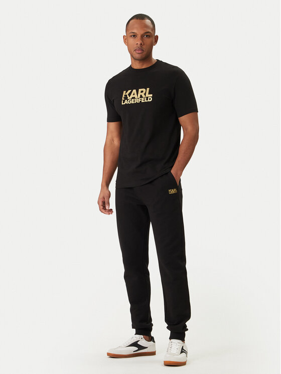 KARL LAGERFELD KARL LAGERFELD Tričko 755780 500235 Čierna Regular Fit