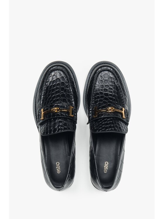 Estro Estro Μοκασίνια ER00118507 Μαύρο